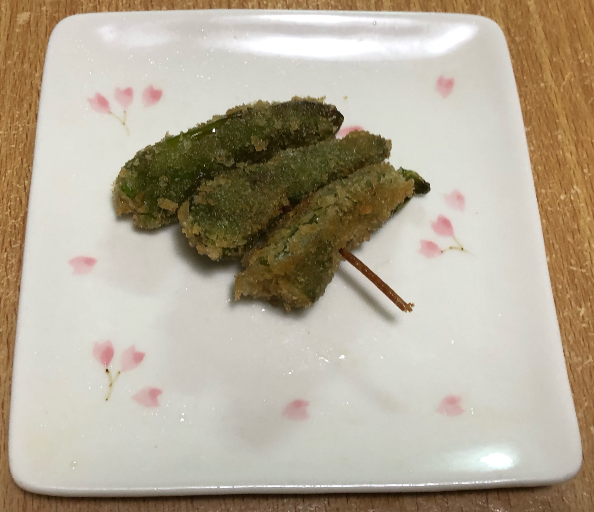 シシトウの串揚げ(*･ω･)ﾉ