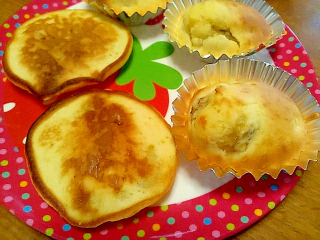 卵 牛乳なしで簡単バナナホットケーキ レシピ 作り方 By かっぺ4217 楽天レシピ