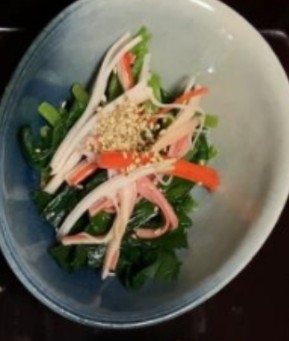 小松菜カニカマのさっぱりサラダ