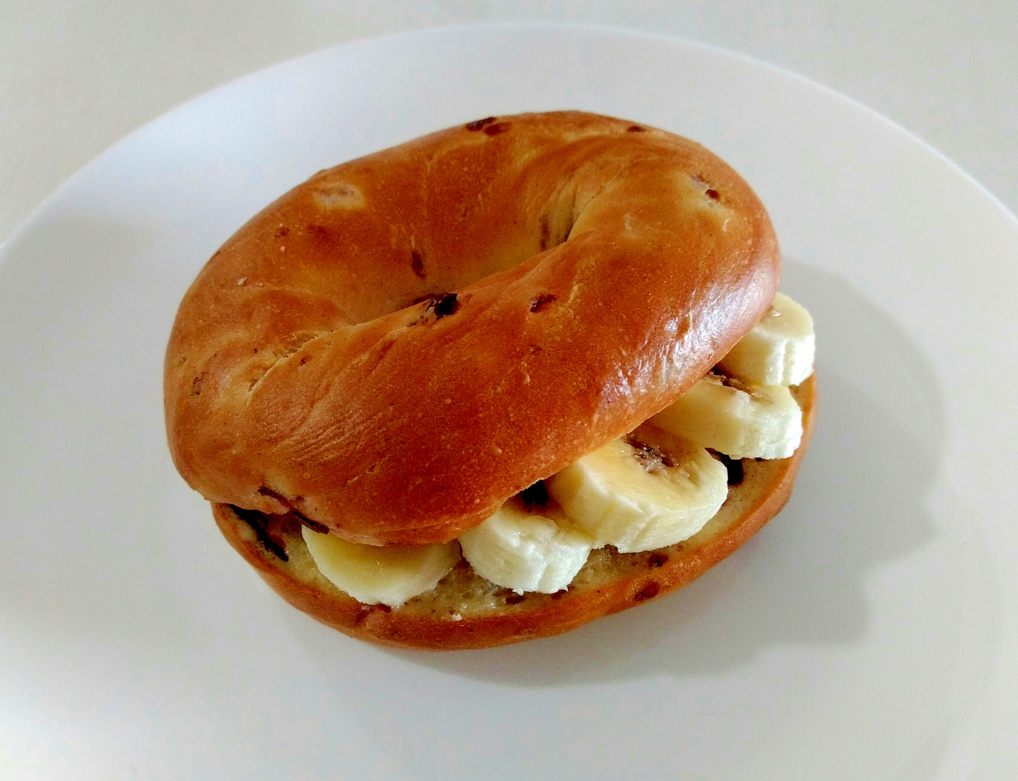 朝食に☆バナナのシナモンバターベーグルサンド