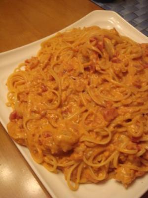 えびのトマトクリームスパゲッティ