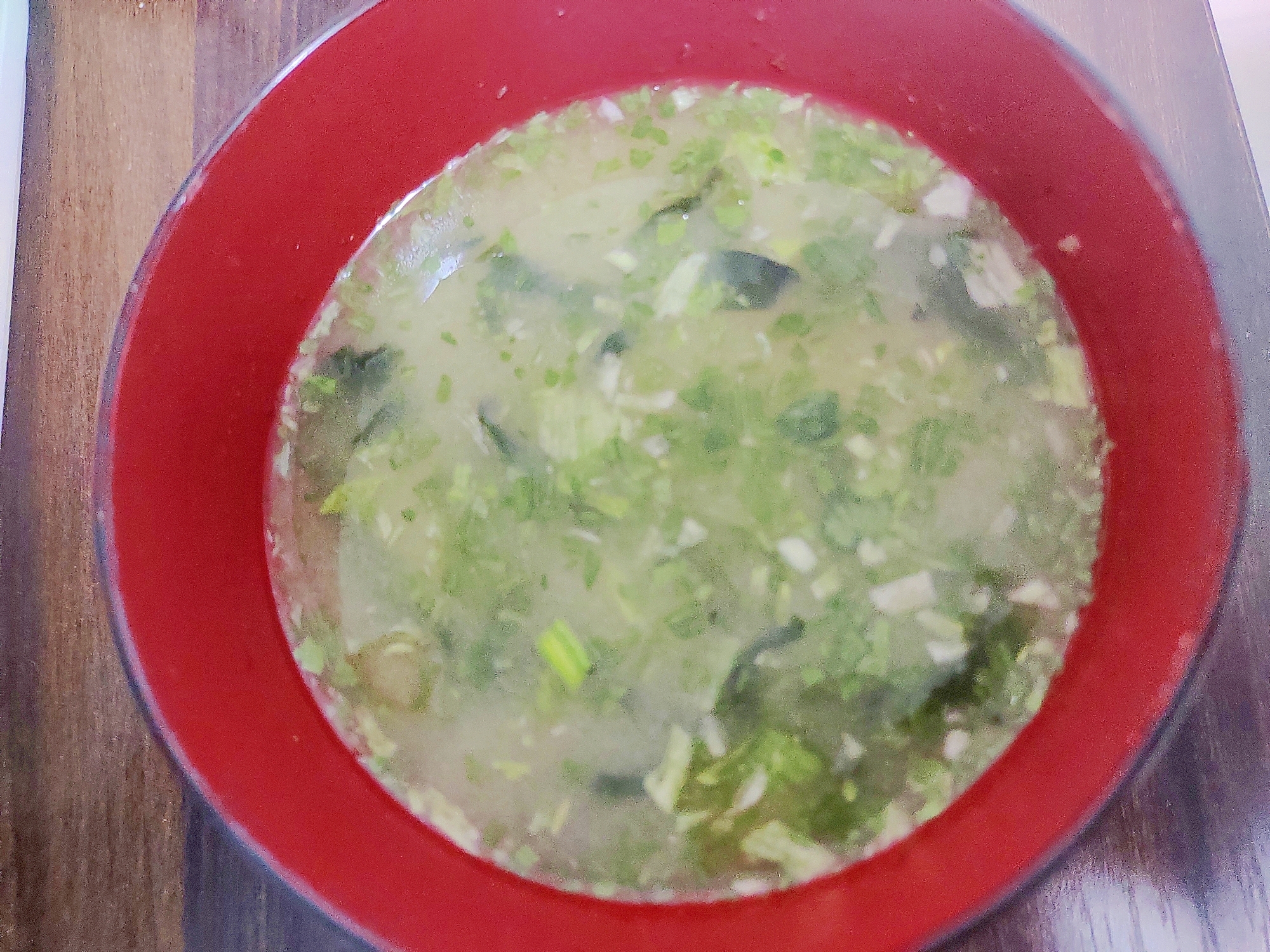 葱と小松菜の味噌汁