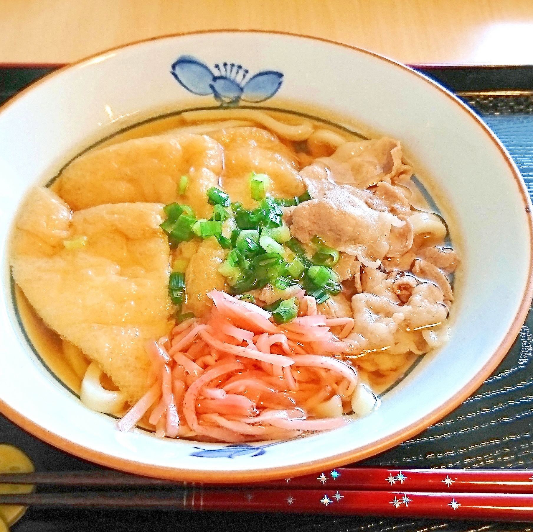 紅生姜豚きつねうどん