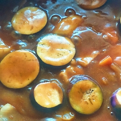 茄子カレー　（我が家の味）