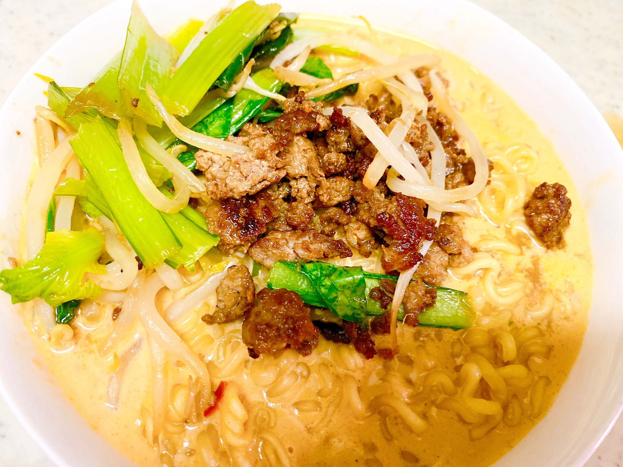 辛ラーメンでアレンジごまみそ坦々麺