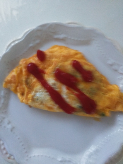 チーズと野菜のオムレツ