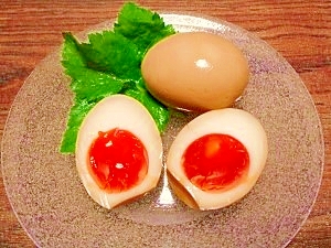 黄身の濃い卵で 味玉 レシピ 作り方 By ブルーボリジ 楽天レシピ