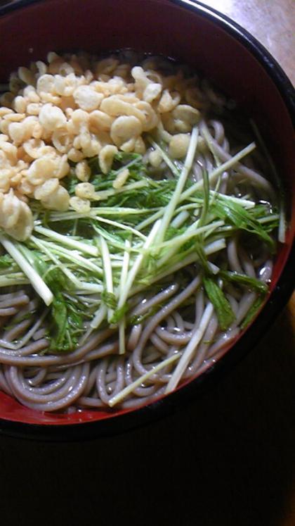 水菜のたぬき蕎麦