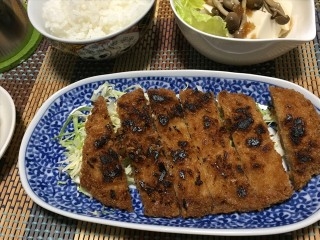 天ぷら粉deとんかつ揚げ焼き♪