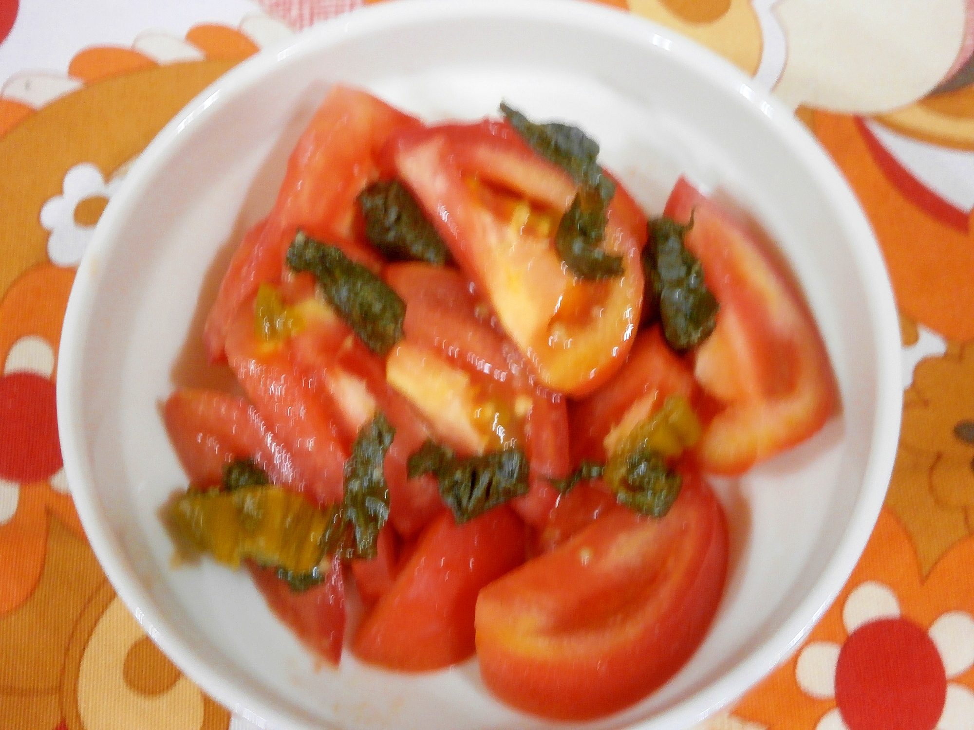 柚子こしょうで！トマトと高菜漬けのサラダ