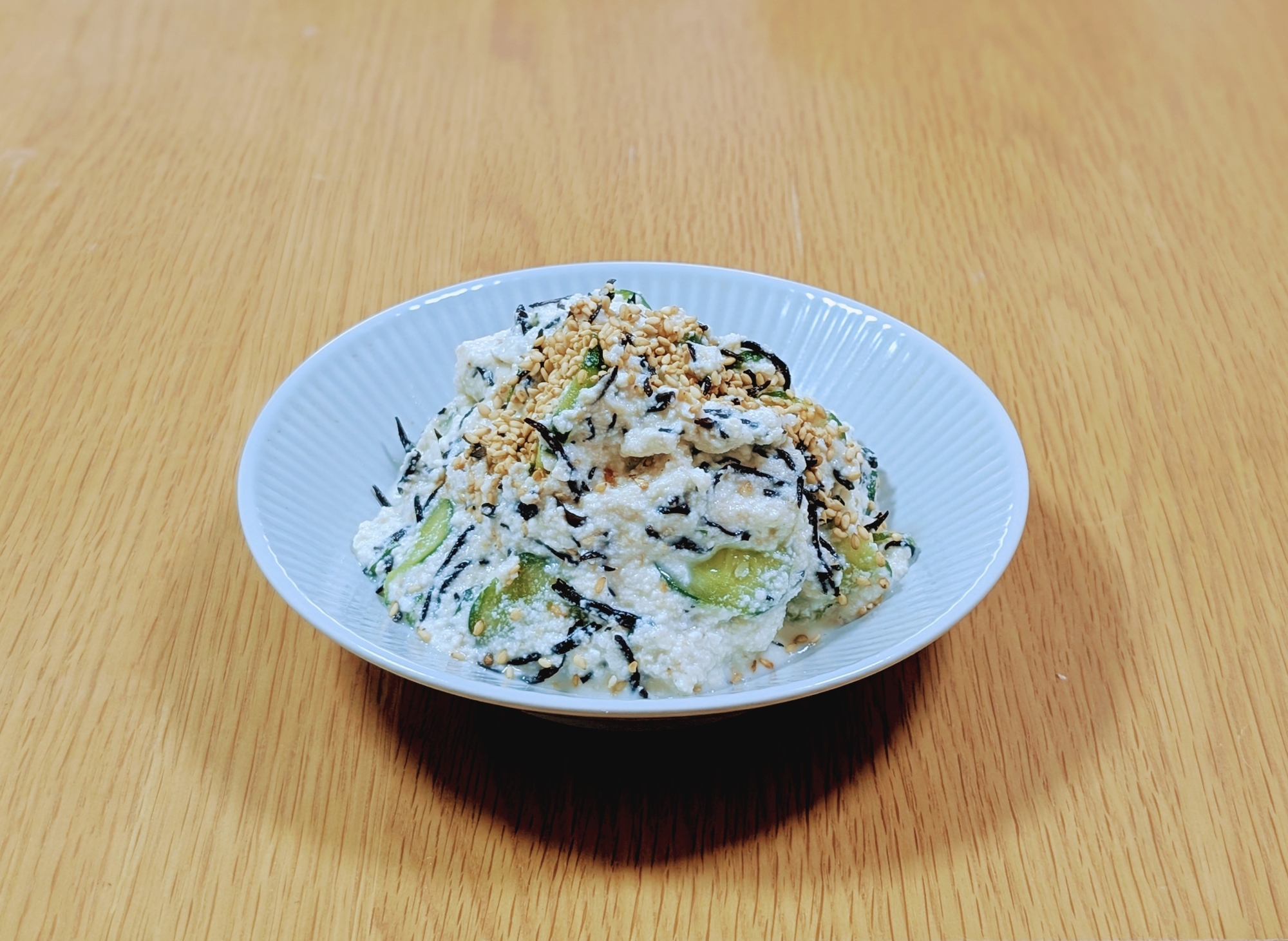 ひじきと胡瓜の白和え