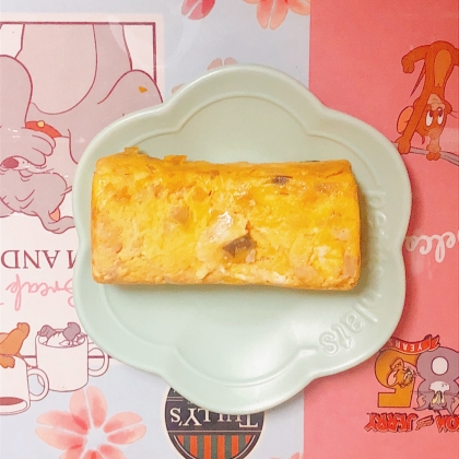 余ったなるとで♡彩り可愛い♡ラーメン風♡玉子焼き