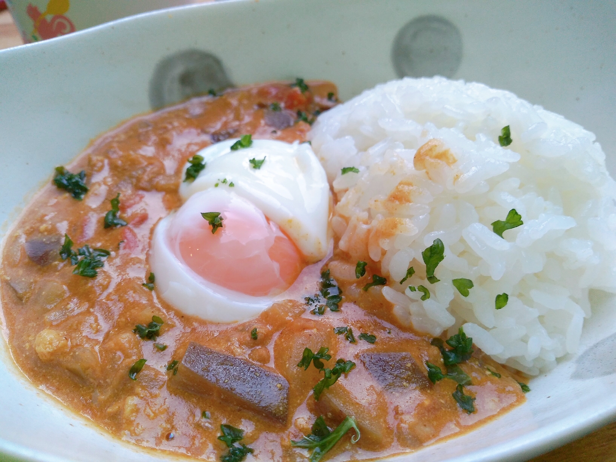 ヘルシー美味しい☆茄子と挽き肉のキーマcurry♪