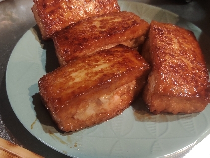 厚揚げのひき肉詰め