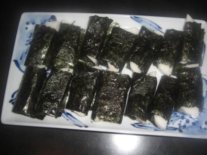 簡単で美味しいおつまみになりました。
わさび醤油でつけながらいただきました。ヘルシーでいいですね！
ご馳走様でした。