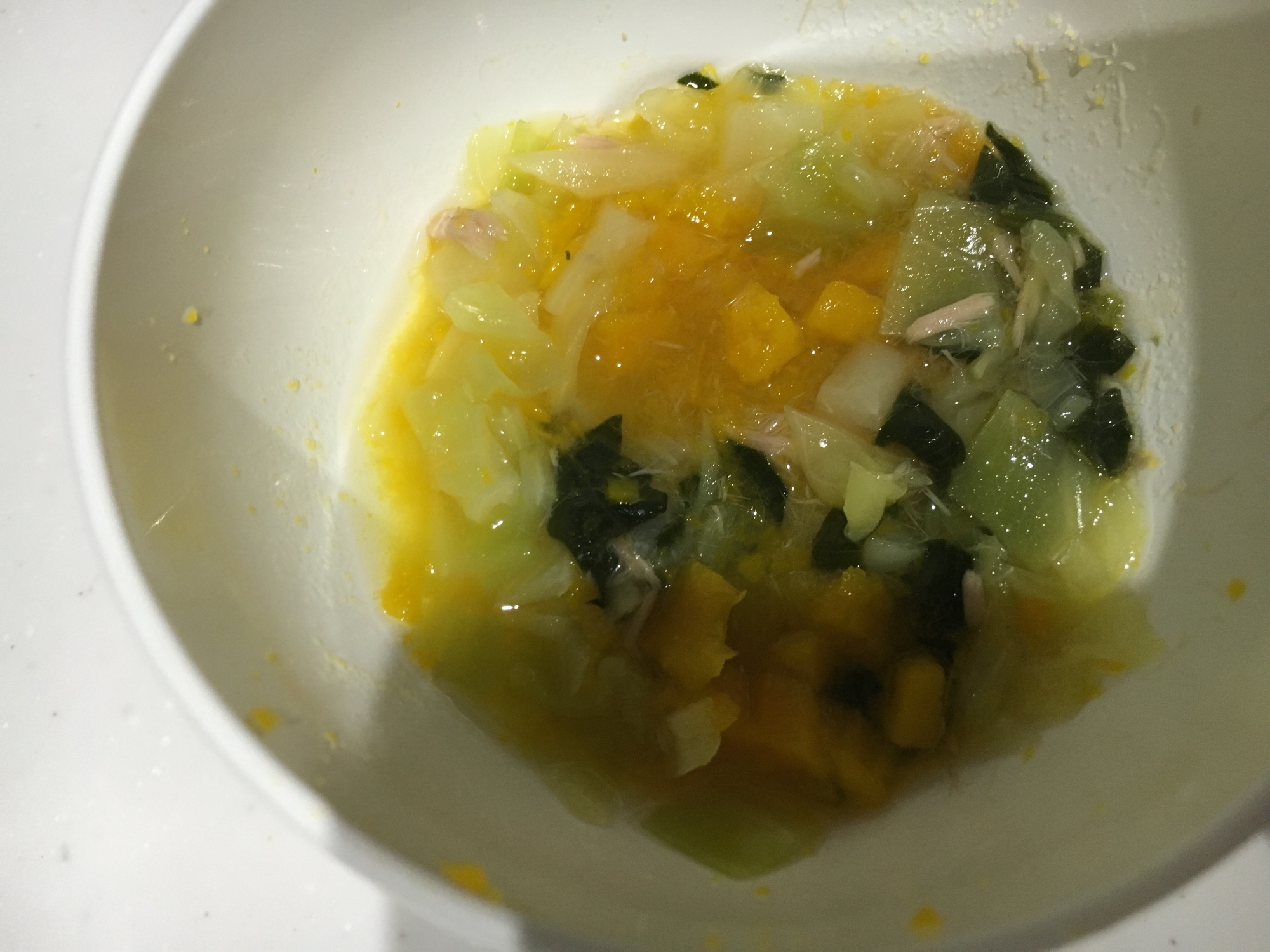 中期 離乳食 豆腐と野菜のお味噌汁 レシピ 作り方 By もにこ 楽天レシピ