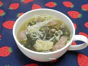 豚ハツと高菜漬けの中華スープ