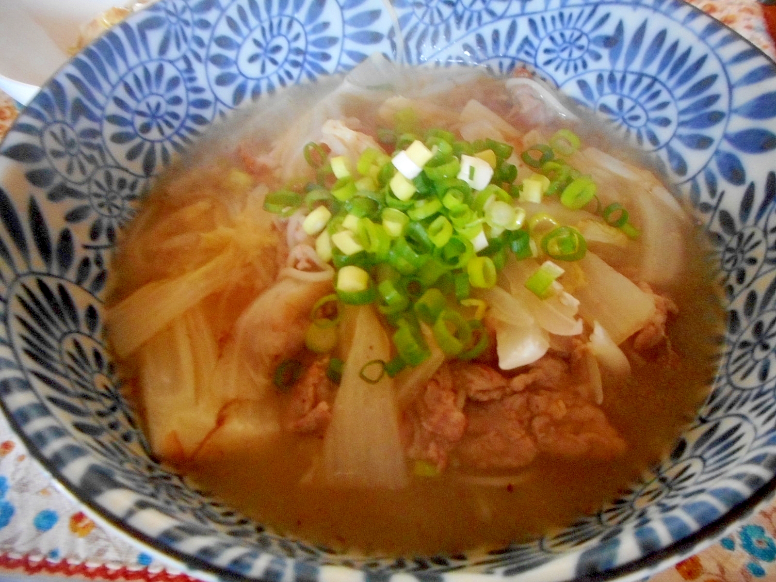 豚肉と白菜の梅にゅう麺