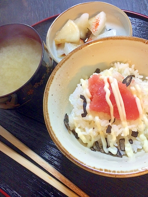 たらこ＆マヨこん丼