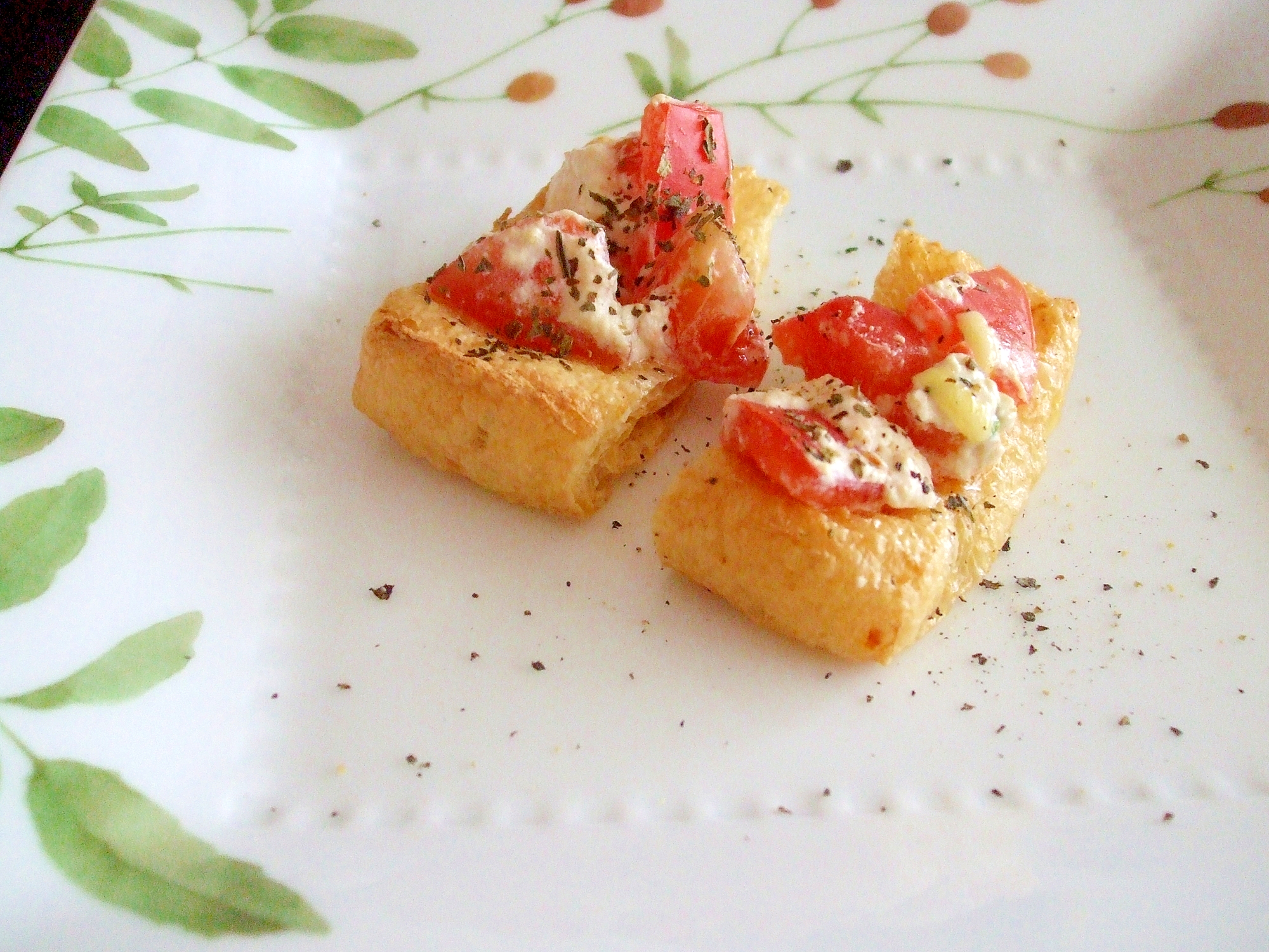 油揚げのおつまみ トマトバジル レシピ 作り方 By てばりん 楽天レシピ