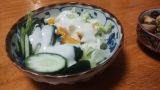 セロリときゅうりで作る☆♪とろ～り半熟卵のサラダ