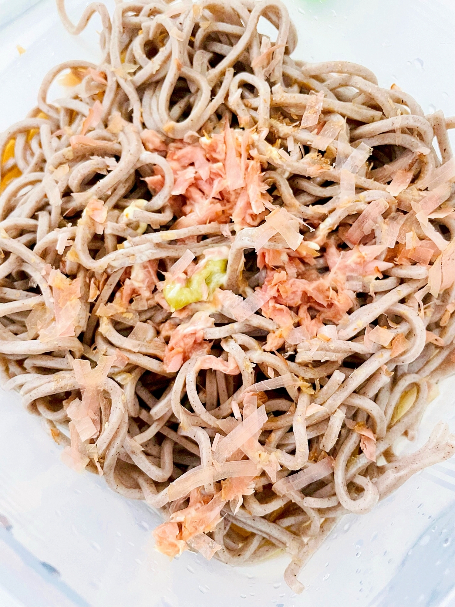 ツナとおかかの蕎麦