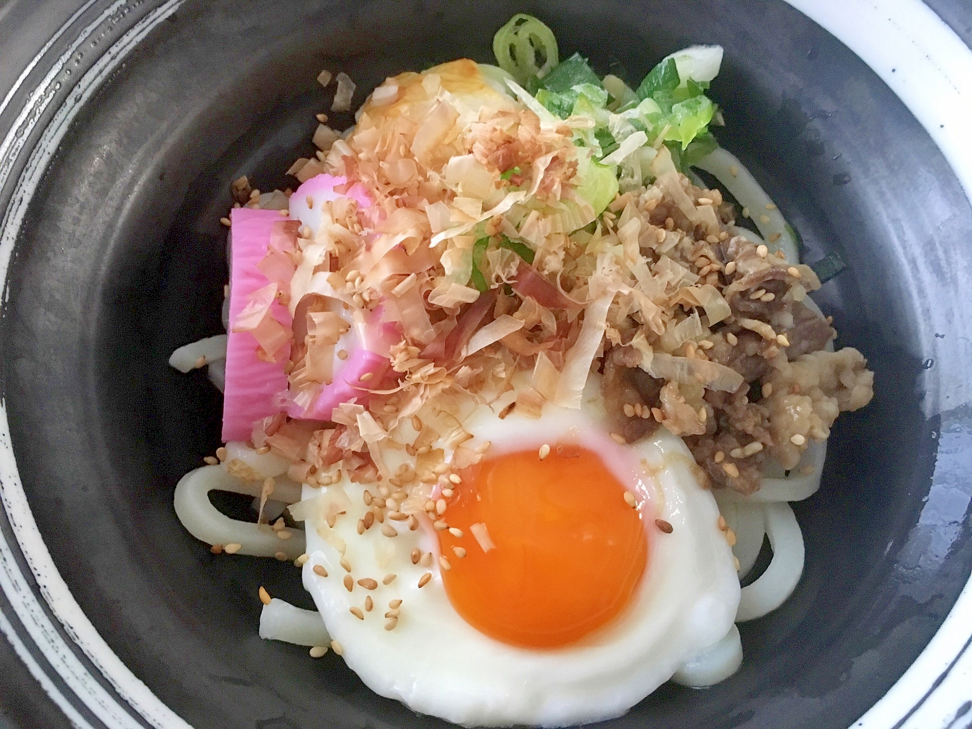 夏の昼食に☆釜玉冷やしうどん☆レンジで簡単