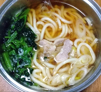 お手軽ランチ～鶏肉とほうれん草のうどん