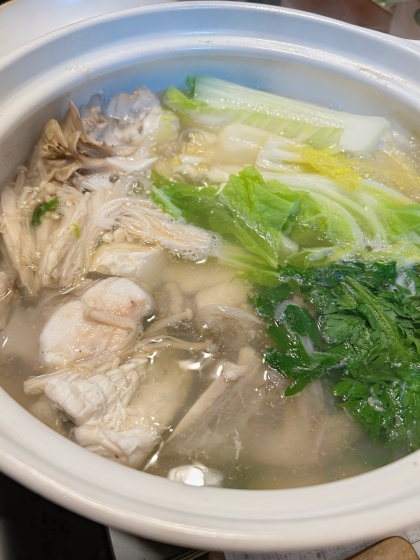 卓上でグツグツしないアンコウの水炊き【鍋100】