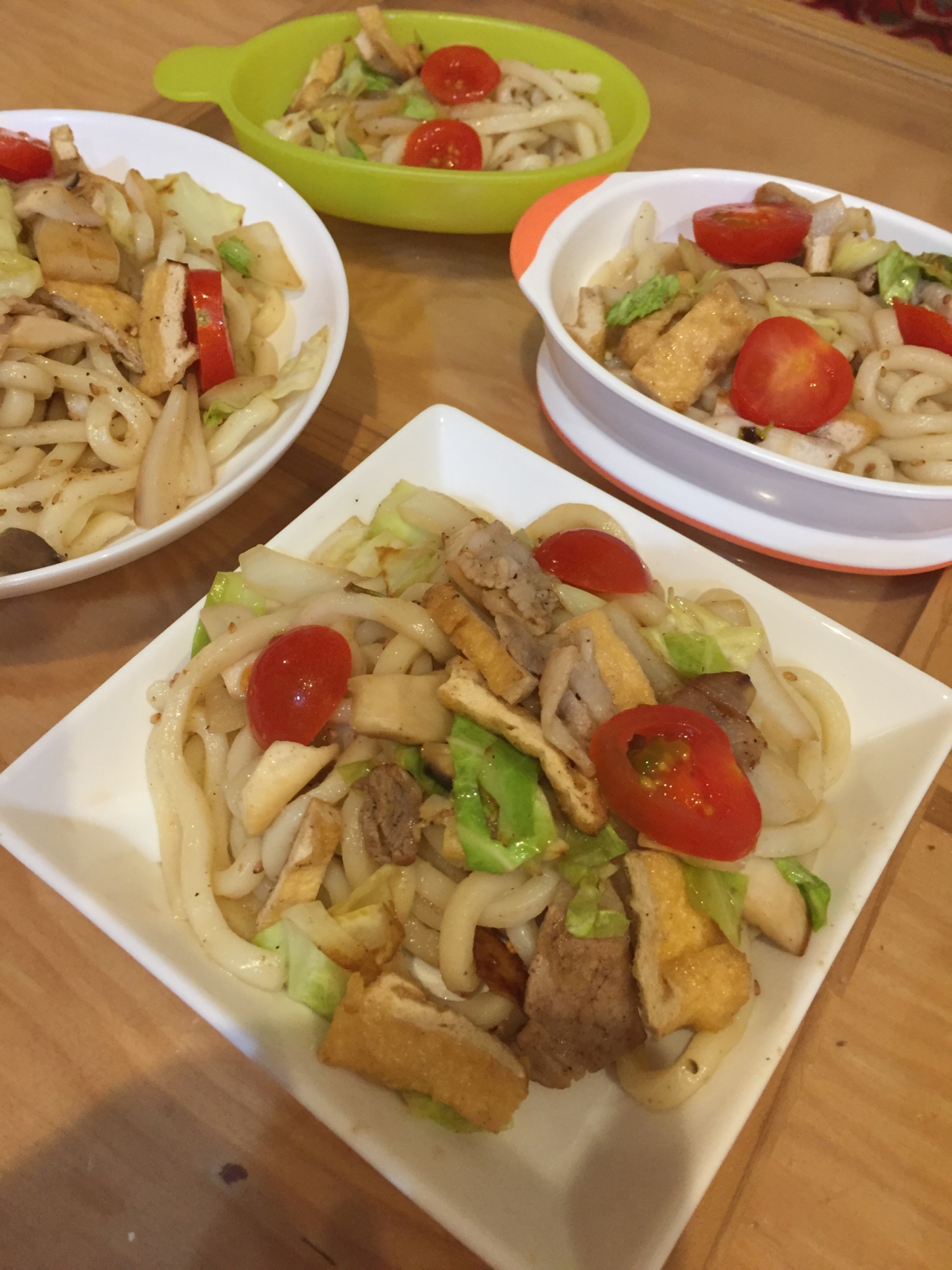 野菜たっぷり醤油焼うどん☆ごま風味