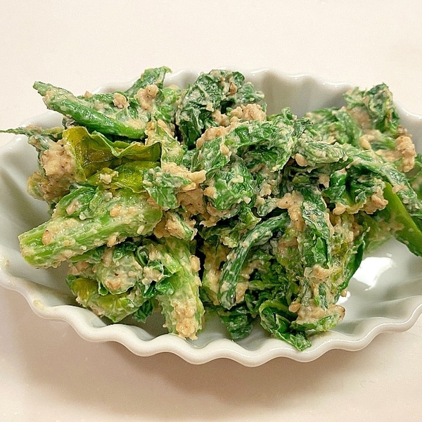 子供も食べれる 菜の花のごまマヨあえ レシピ 作り方 By トモ 楽天レシピ 子供も食べれる 菜の花のごまマヨあえ レシピ 作り方 By トモ 楽天レシピ