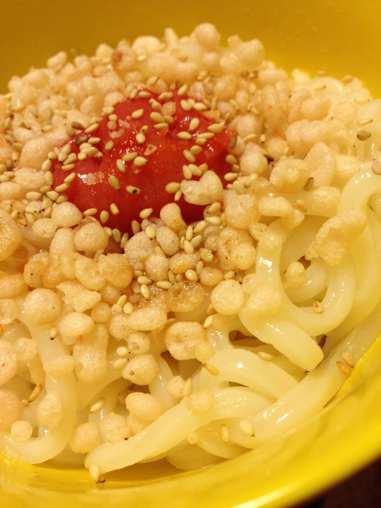 めんたい天かすうどん