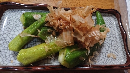 ポリ袋で簡単！箸が止まらない♪おくらの漬け物