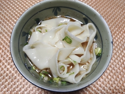 簡単☆鶏ガラ醤油きしめん