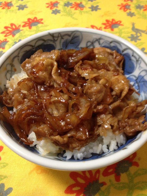 豚スキ煮丼