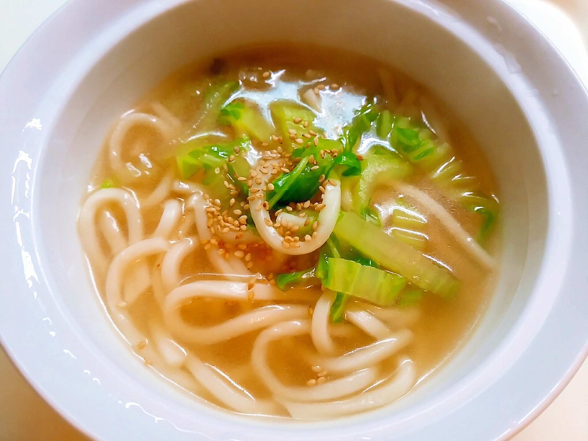 白菜中華スープうどん