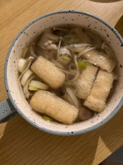 主夫がつくるキャベツとキノコの食べる和風スープ