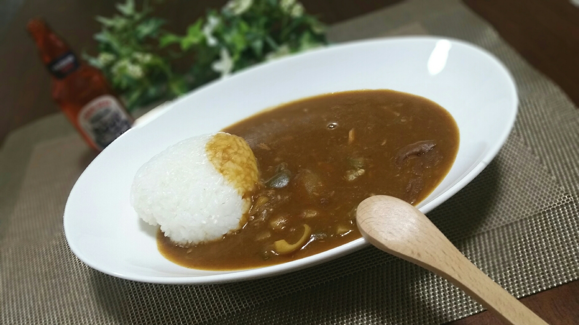 ツナとサツマイモ玉葱ピーマンのカレー