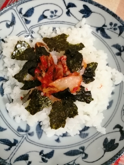 生姜風味のキムチ海苔ご飯