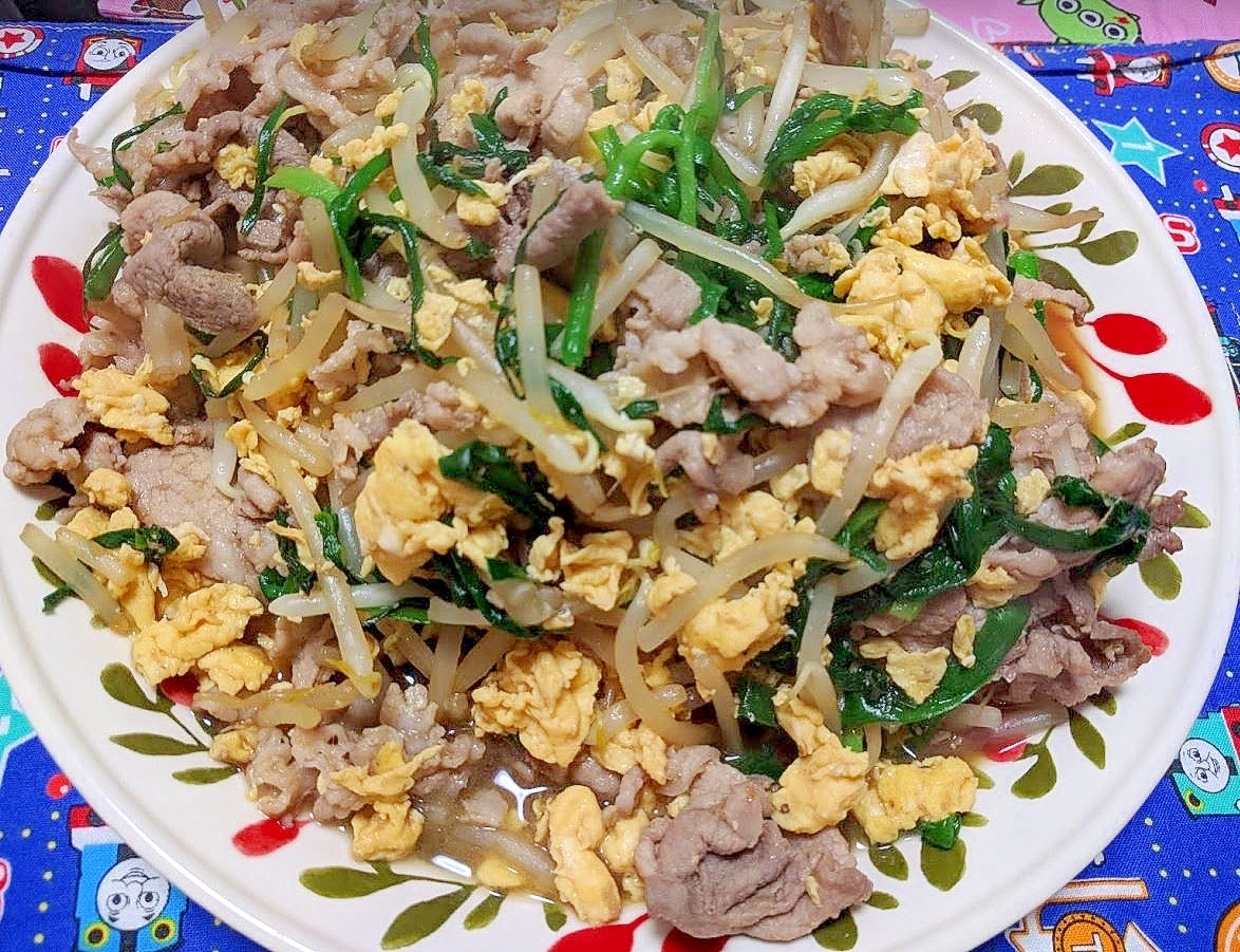 豚ニラ玉オイスターソース炒め