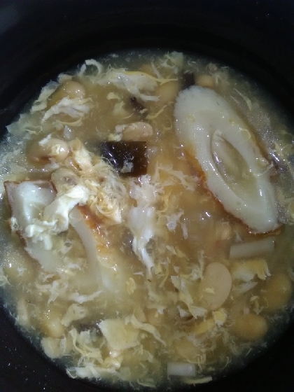 ちくわと卵の簡単中華スープ