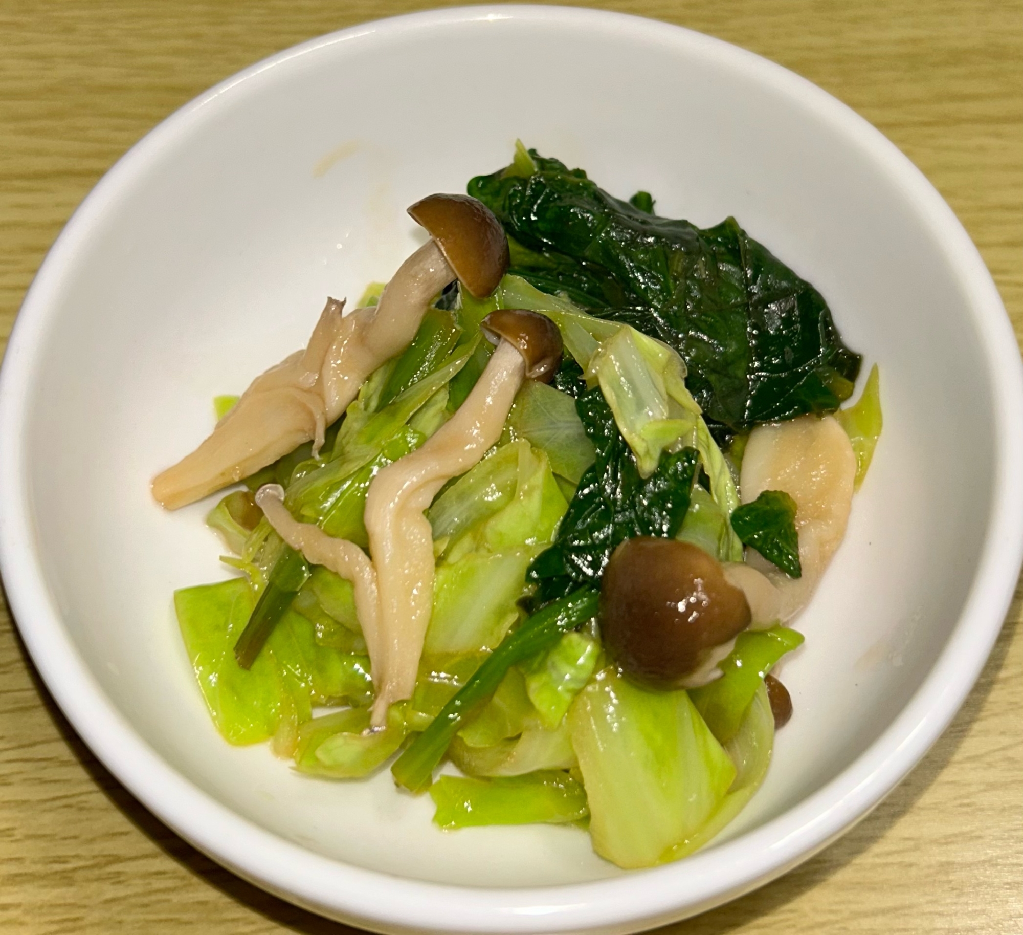 ほうれん草・キャベツ・しめじのすだちしょうゆ♬