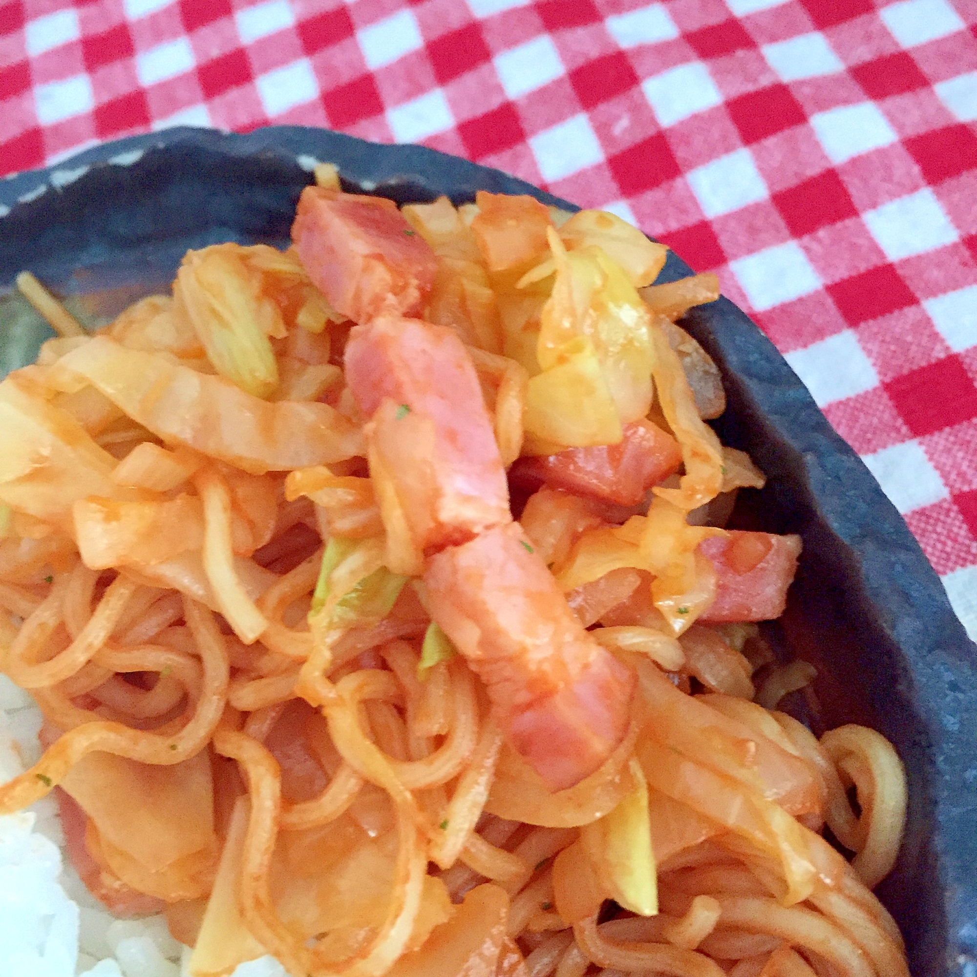 レンジで！焼きそばの麺で！ナポリタン☆彡