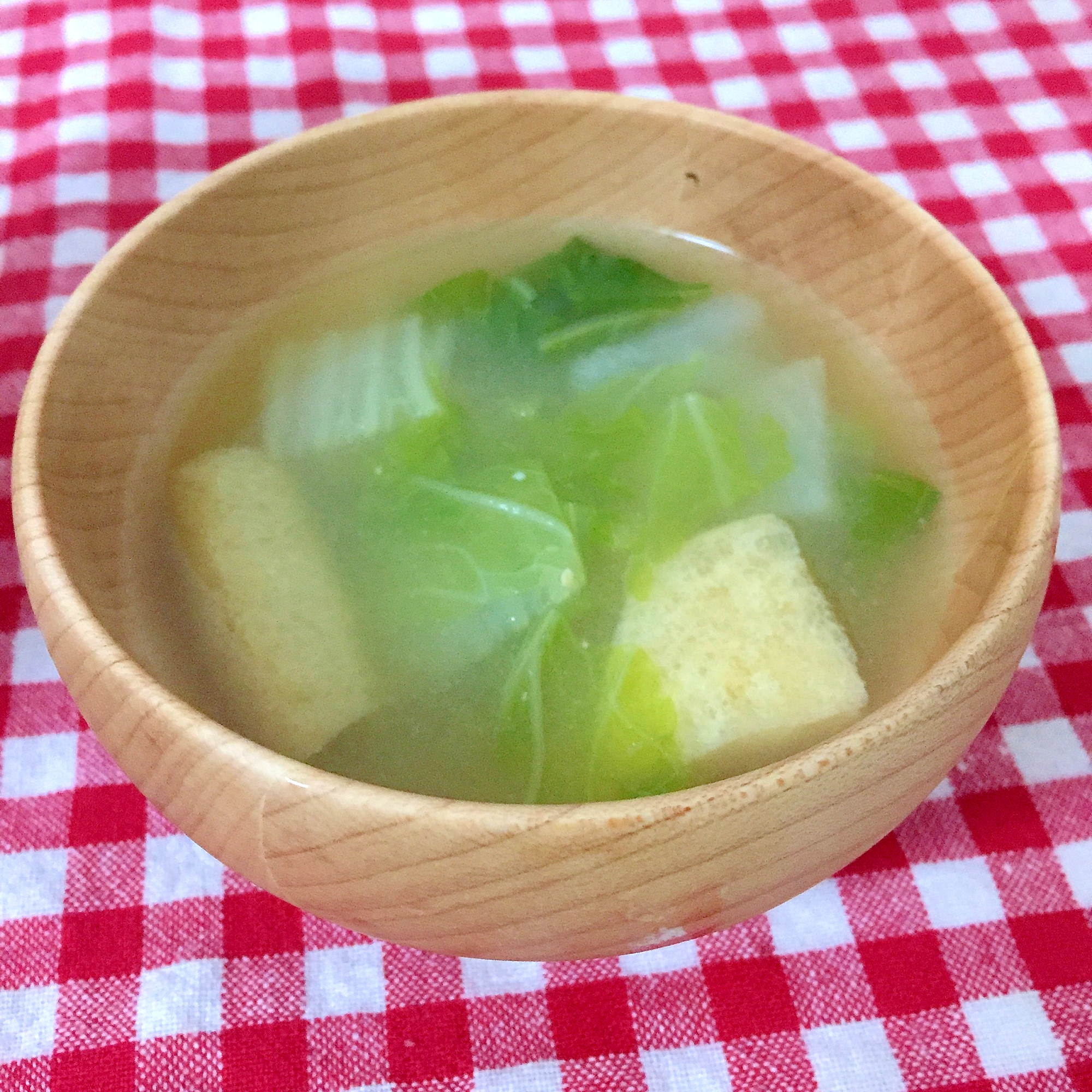 白菜と大根と油揚げの味噌汁☆