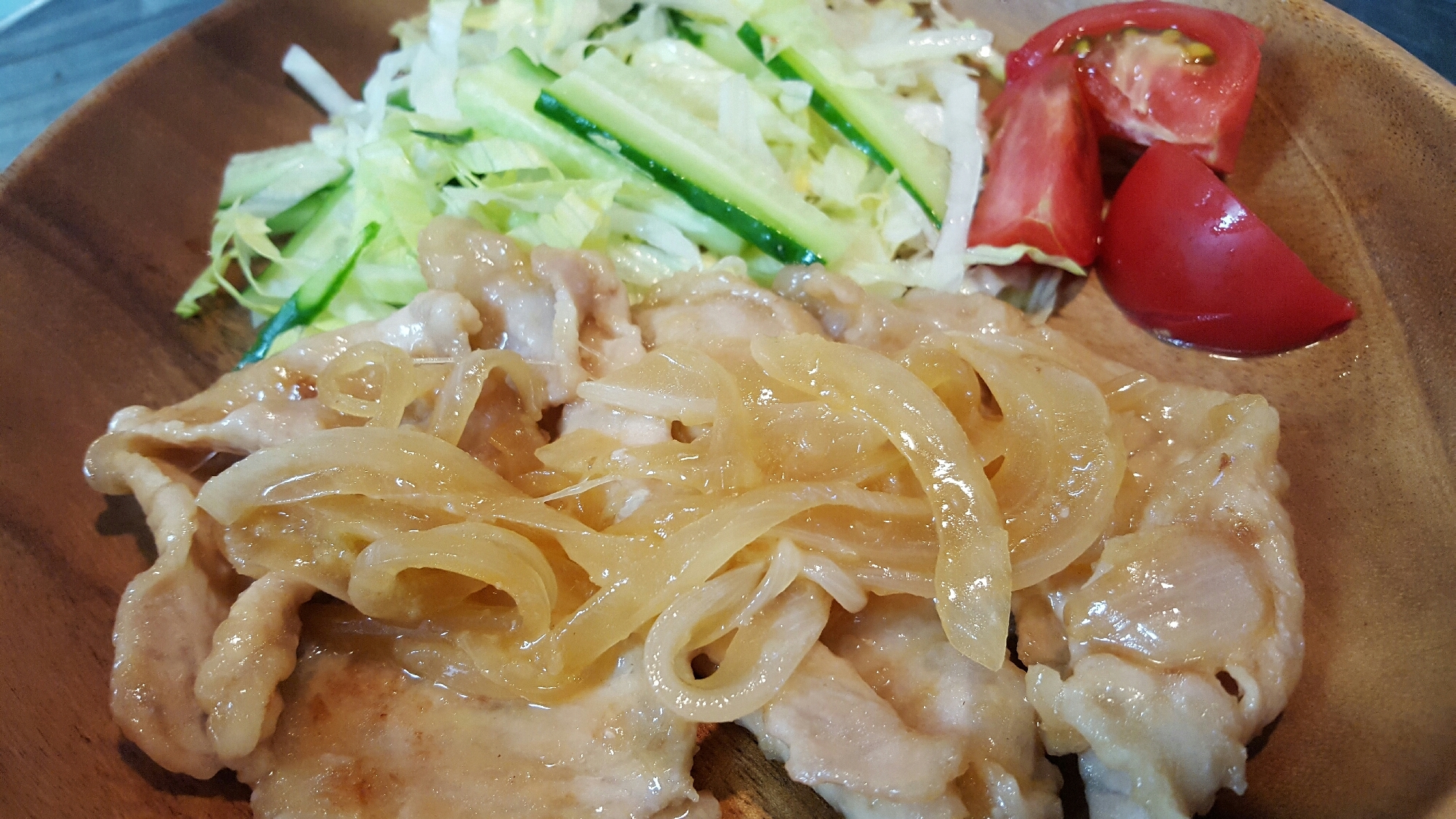 お酢を使ったしょうが焼き。