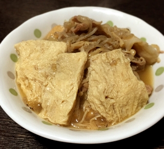 滲みた豆腐が美味しい「冷凍豆腐の肉豆腐」