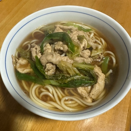 たっぷり豚肉のうどん(*^^*)