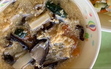 生きくらげの中華風かきたまスープ