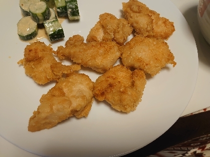 胸肉でも美味しい唐揚げが出来ました！ヘルシーなので、ついつい食べ過ぎてしまいます(^_^;)