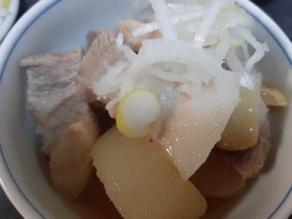大根と豚肉の炒め物